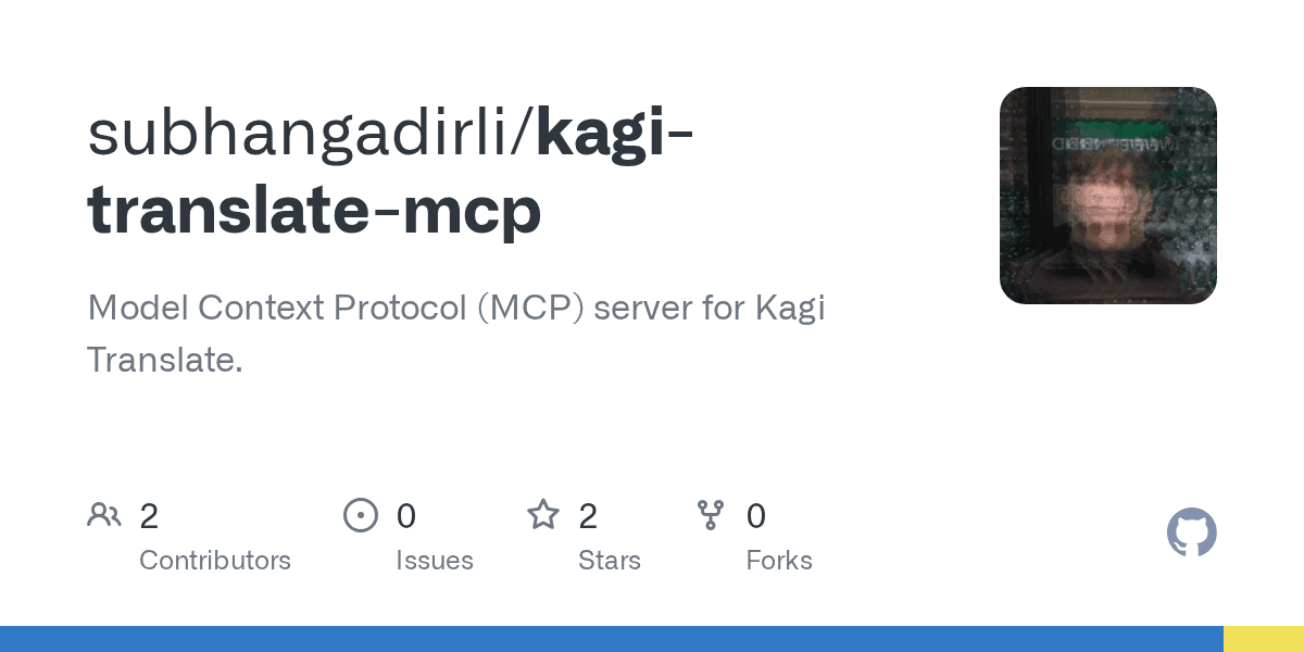 subhangadirli/kagi-translate-mcp banner