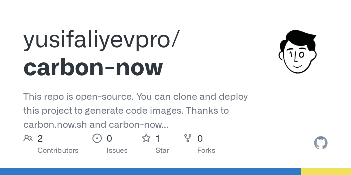 yusifaliyevpro/carbon-now banner